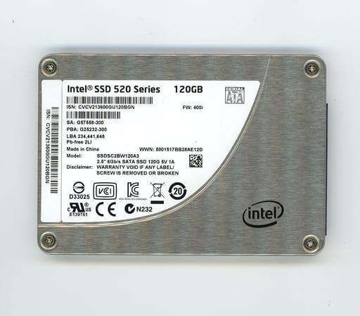 RY-288-Intel 120GB SSD 2.5インチ 厚み7㎜ 2点