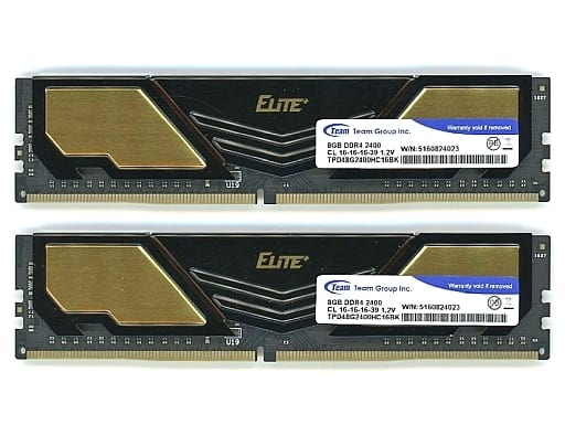 駿河屋 -<中古>Team デスクトップ用メモリ ELITE DDR4-2400 16GB (8GB ...