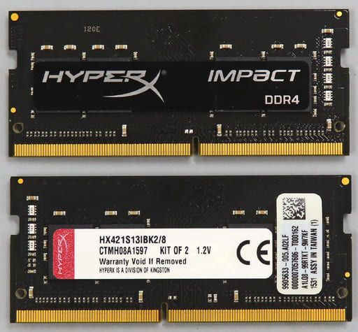 パソコン　メモリー　Kingston hyperx impact RAM 8GB