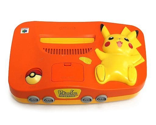 ピカチュウNINTENDO64 オレンジ\u0026イエロー　付属品有　64ソフト10本