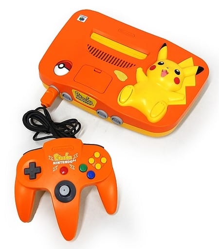 駿河屋 -<中古>ピカチュウNintendo64本体(オレンジ&イエロー)(状態