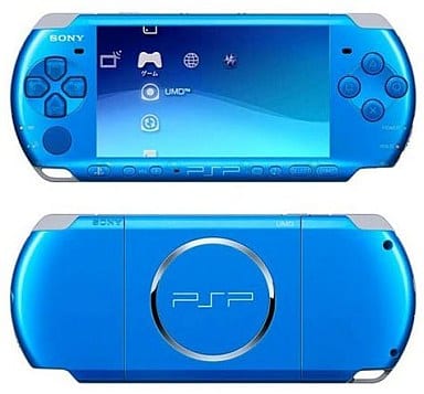 【動作確認済】PSP3000本体　バイブラントブルー　4GBメモリカードセットSONY