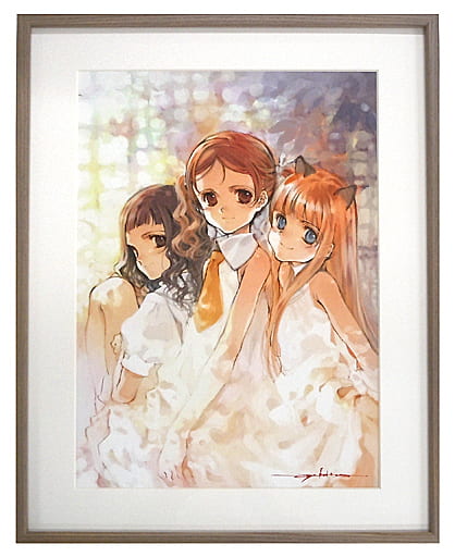 駿河屋 -<中古>付属品付)大槍葦人直筆サイン入り 額装複製原画 A(額装