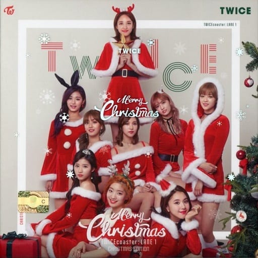 TWICE coaster LANE1 CHRISTMAS EDITION CD