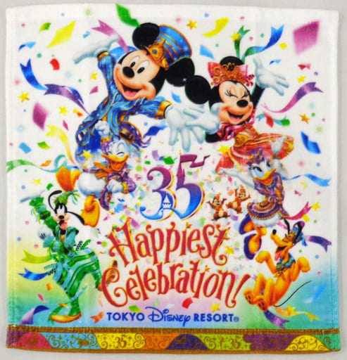 集合 ウォッシュタオル 「東京ディズニーリゾート35周年 HappiestCelebration!」