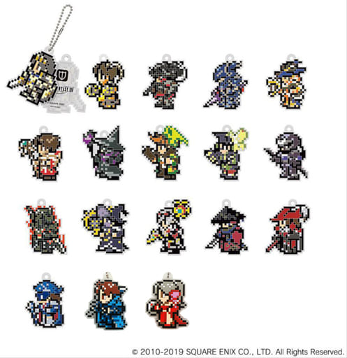 全18種セット 「ファイナルファンタジーXIV ラバーキーチェーン ドットキャラクターズ」