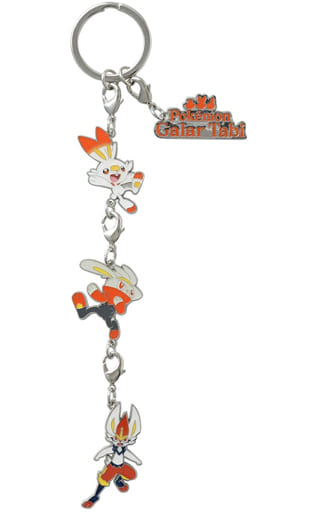 駿河屋 中古 ヒバニー ラビフット エースバーン 3連メタルチャーム Pokemon Galartabi ポケットモンスター ポケモン センター限定 キーホルダー マスコット