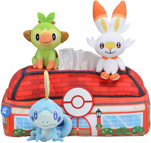 駿河屋 中古 サルノリ ヒバニー メッソン ティッシュボックスカバー Pokemon Galartabi ポケットモンスター ポケモン センター限定 生活雑貨