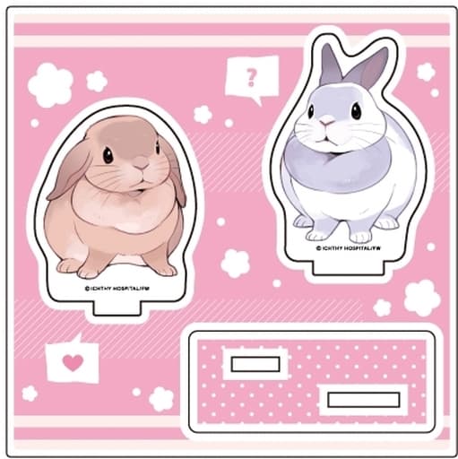 駿河屋 新品 中古 02 うさぎデザイン アクリルフィギュアプレート うさぎは正義 小物