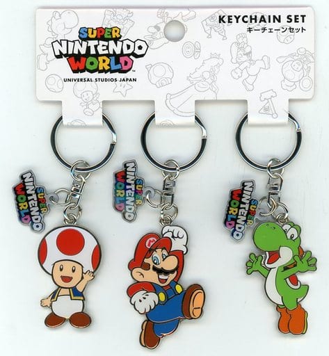 駿河屋 -<中古>マリオ&キノピオ&ヨッシー(メタル) キーチェーン3個