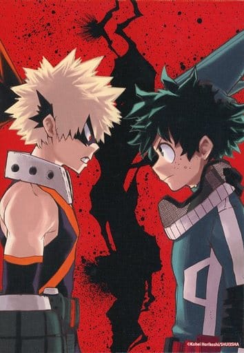 緑谷出久&爆豪勝己(JC2巻カバーイラスト) フルカラーアートボード 「僕のヒーローアカデミア展 DRAWING SMASH」 緑谷出久&爆豪勝己(JC2巻カバーイラスト) フルカラーアートボード 「僕のヒーローアカデミア展 DRAWING SMASH」