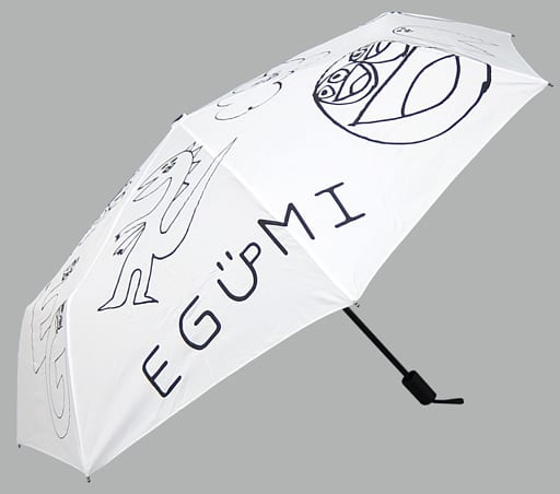 [破損品/キーホルダー欠品] 江口拓也 EGUMI ALLSTARS FOLDING UMBRELLA(折り畳み傘) ホワイト  「江口拓也×TAKALAKA」