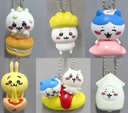 駿河屋 -<中古>全6種セット 「ちいかわ たべものいっぱいマスコット