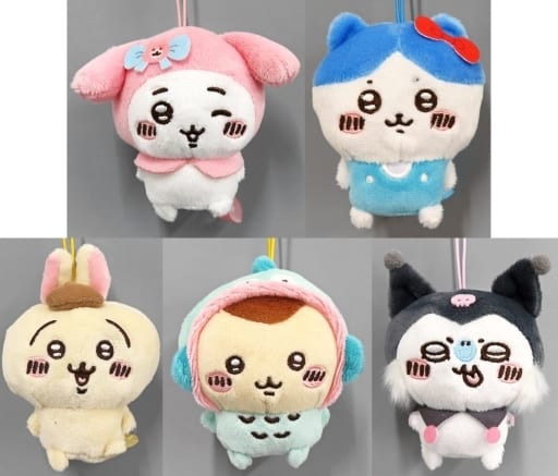 全5種セット マスコット 「ちいかわ×サンリオキャラクターズ」の 全5種セット マスコット 「ちいかわ×サンリオキャラクターズ」の