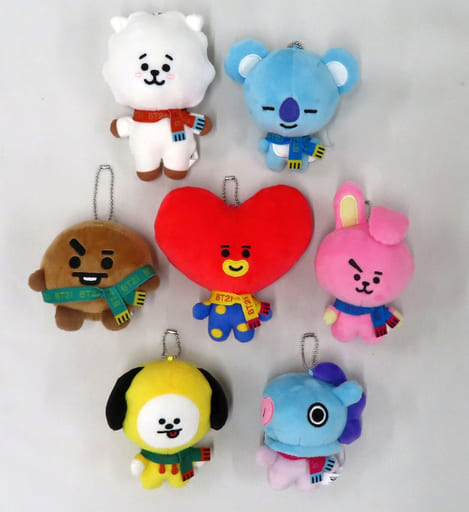 bt21  おすわりぬいぐるみ  マスコット チェーン付き