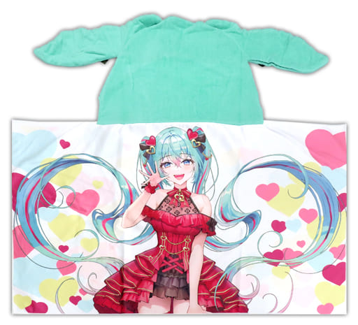 新品  初音ミク  みんなのくじ  フード付きタオル