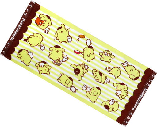 駿河屋 - 【買取】9.ポムポムプリン フェイスタオル 茶 「サンリオ当り