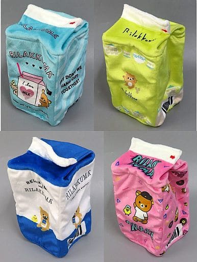 駿河屋 -<中古>全4種セット 牛乳パック型ポーチ 「リラックマ