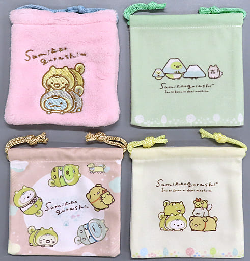 駿河屋 -<中古>全4種セット 巾着コレクション 「一番くじ すみっコ