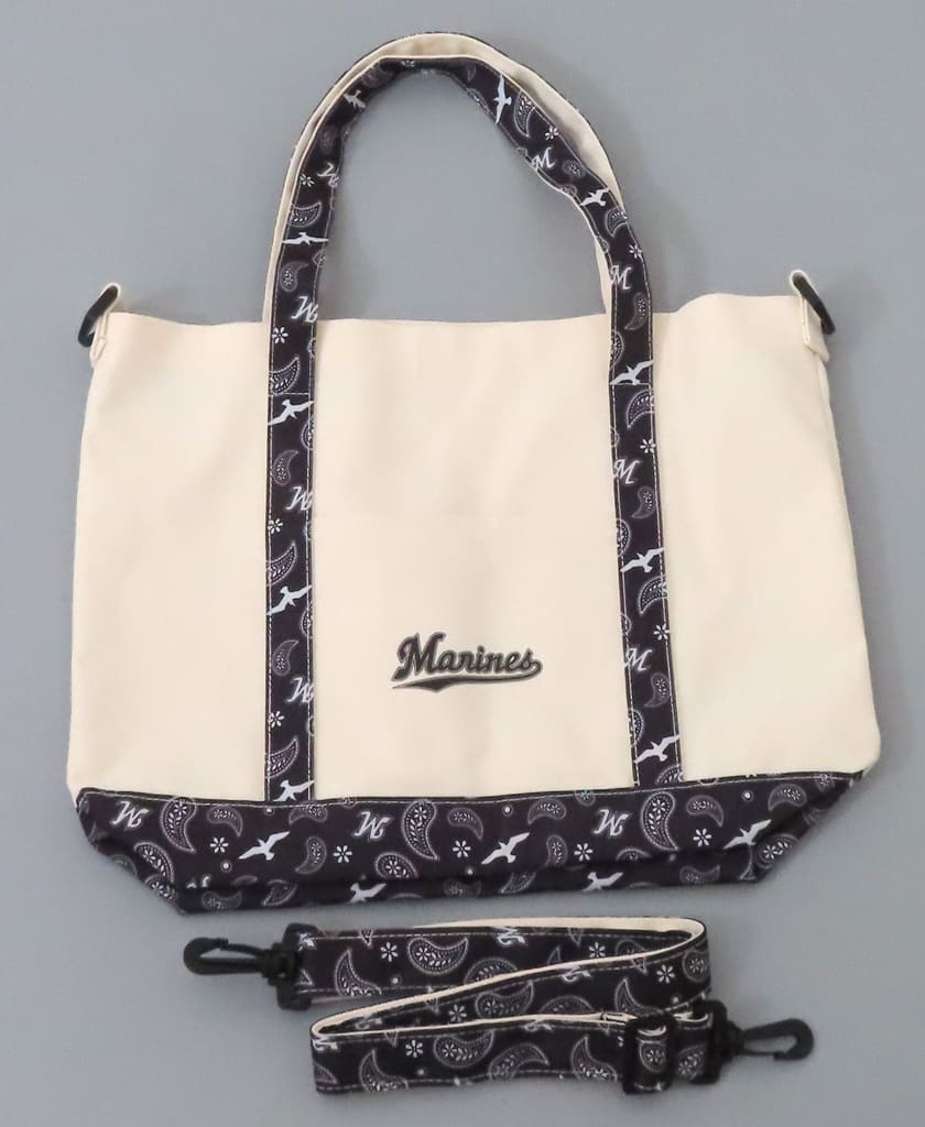 駿河屋 -<中古>千葉ロッテマリーンズ ペイズリー柄トートバッグ 駿河屋 -<中古>千葉ロッテマリーンズ ペイズリー柄トートバッグ