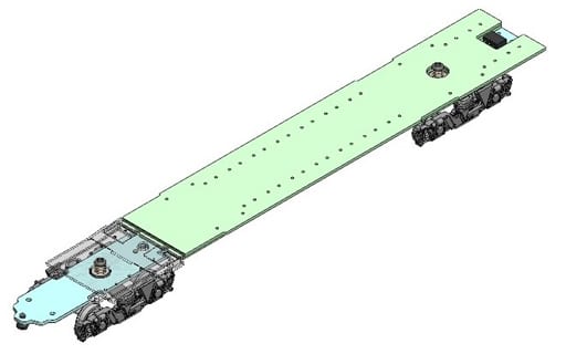 鉄道模型　HOゲージ 1/80 18m級 先頭車用 T車ユニット(2台1セット)