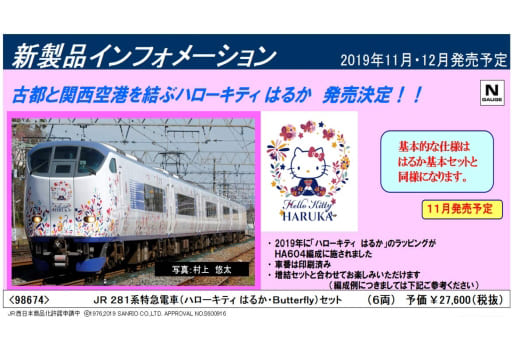 駿河屋 -<新品/中古>1/150 281系 ハローキティ はるか・Butterfly
