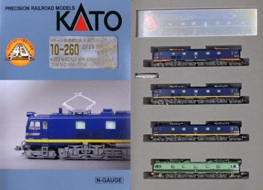 駿河屋 - 1/150 EF58 試験塗装機 4両セット KATO Nゲージ鉄道模型誕生 40周年記念 [10-260]（機関車）