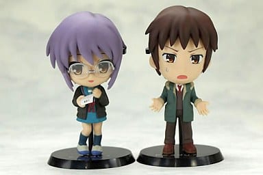 駿河屋 中古 長門 キョン 一番くじプレミアム 涼宮ハルヒの籤引 D賞 きゅんキャラセット トレーディングフィギュア
