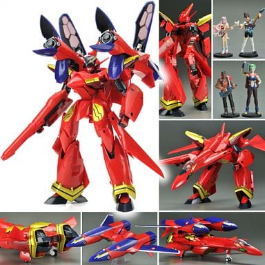 マクロス7 1/60 完全変形 VF-19改 熱気バサラスペシャル with サウンドブースター 塗装済み完成品