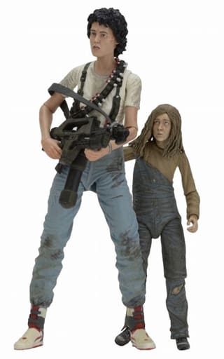 駿河屋 新品 中古 エレン リプリー ニュート レベッカ ジョーダン エイリアン2 30thアニバーサリー レスキューイング ニュート デラックス2パック 2体セット 7インチ アクションフィギュア フィギュア