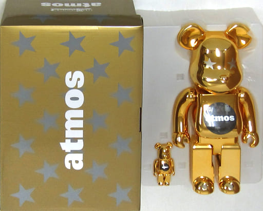 駿河屋 -<中古>BE@RBRICK-ベアブリック- atmos GOLD CHROME 100