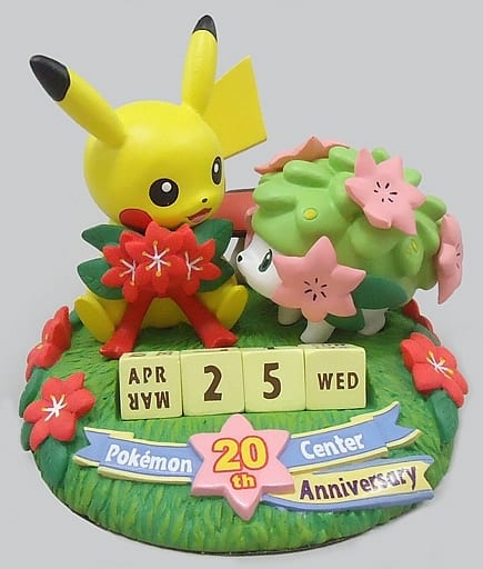 駿河屋 中古 ピカチュウ シェイミ ポケットモンスター 万年カレンダー ポケモンセンター周年記念 ポケモンセンター限定 フィギュア