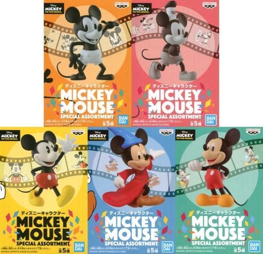 駿河屋 買取 全5種セット ディズニーキャラクター Happy Birthday Mickey Mouse Special Assortement フィギュア
