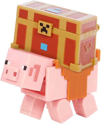 駿河屋 新品 中古 宝箱を背負ったブタ マインクラフトダンジョンズ アクションフィギュア フィギュア