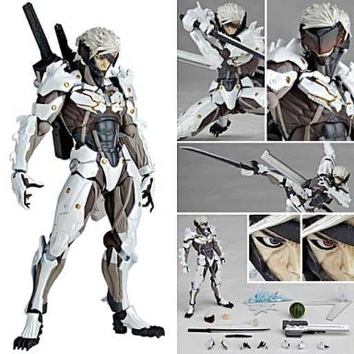 駿河屋 中古 破損品 リボルテックヤマグチ No 140ex 雷電 ホワイトアーマー Metal Gear Rising Revengence メタルギア ライジング リベンジェンス フィギュア