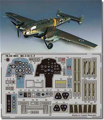 駿河屋 - 1/32 ドイツ空軍 Bf110 C-7 専用カラーエッチングパーツ付 [CH3203PE]（プラモデル）