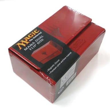 ULTRAPRO DUAL FLIP BOX MATTE MAGIC MANA RED MTGマナ公式サプライ革風デュアルデッキボックス つや消しレッド(赤)