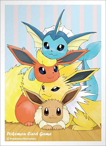 駿河屋 新品 中古 ポケモンカードゲーム デッキシールド スリーブ くっつきなかよしイーブイたち サプライ