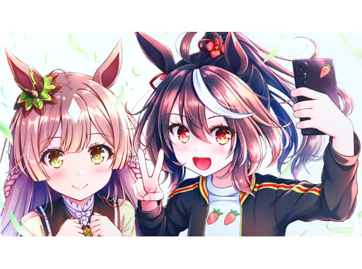 ウマ娘 プリティーダービー】プレイマット キタサンブラック&サトノ ウマ娘 プリティーダービー】プレイマット キタサンブラック&サトノ