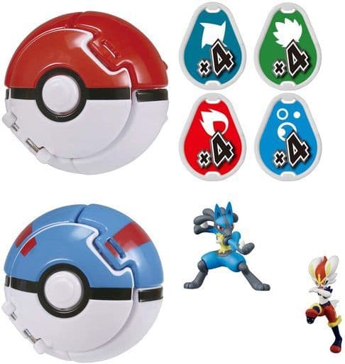 駿河屋 新品 中古 モンコレ ポケデルゼ サトシvsゴウ ルカリオ エースバーン ポケットモンスター おもちゃ 男児向け