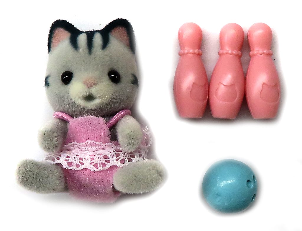 駿河屋 -<中古>7.グレイッシュネコの赤ちゃんとボーリングセット