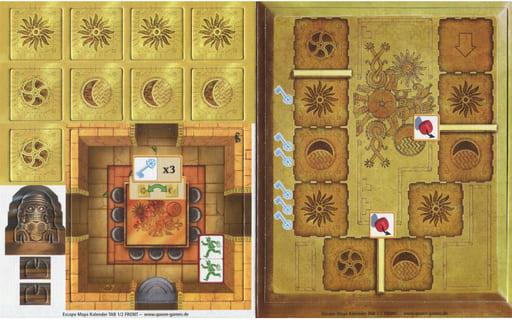 駿河屋 中古 日本語訳無し エスケープ 神殿の呪 クイニー8 マヤ カレンダー 多言語版 Escape The Curse Of The Temple Queenie 8 The Maya Calendar ボードゲーム