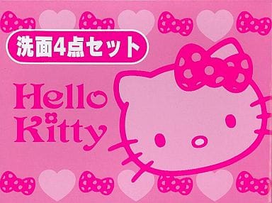洗面4点セット 「サンリオ当りくじ ハローキティ ピンクドットリボン」