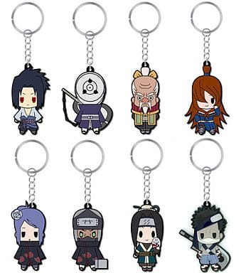 全8種セット D4 NARUTO-ナルト-疾風伝 ラバーキーホルダーコレクション vol.4