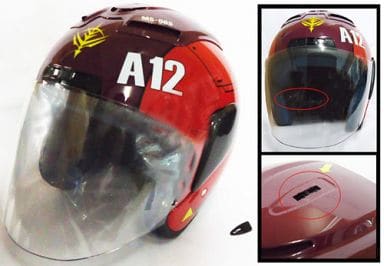 駿河屋 中古 破損品 シャア専用ザク バイクヘルメット Jx V Type Char Xlサイズ 機動戦士ガンダム カーグッズ