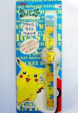 駿河屋 中古 ピカチュウ フラッシュライトウォッチ ブルー ポケットモンスター 腕時計 懐中時計