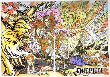 駿河屋 -<中古>歌舞伎柄 扉絵のれん 「ワンピース」(タペストリー)