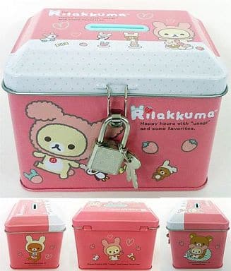 駿河屋 中古 リラックマ コリラックマ ピンク うさぎとあそぼ 缶バンク リラックマ 生活雑貨