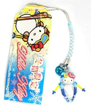 キティ(雪だるま/スキー板ブルー) 根付け(ライトブルー/シルバー) 「ハローキティ」 冬季限定 キティ(雪だるま/スキー板ブルー) 根付け(ライトブルー/シルバー) 「ハローキティ」 冬季限定