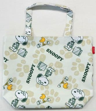 駿河屋 中古 スヌーピー ウッドストック トラベル柄特大トートバッグ Peanuts Snoopy Aokiノベルティ バック 袋類